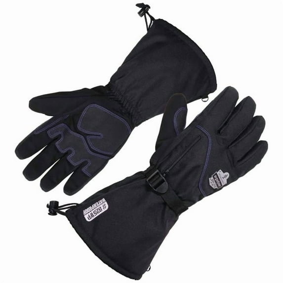 ProFlex 17604 Thermal Waterproof Winter Work Gloves, Black - Large