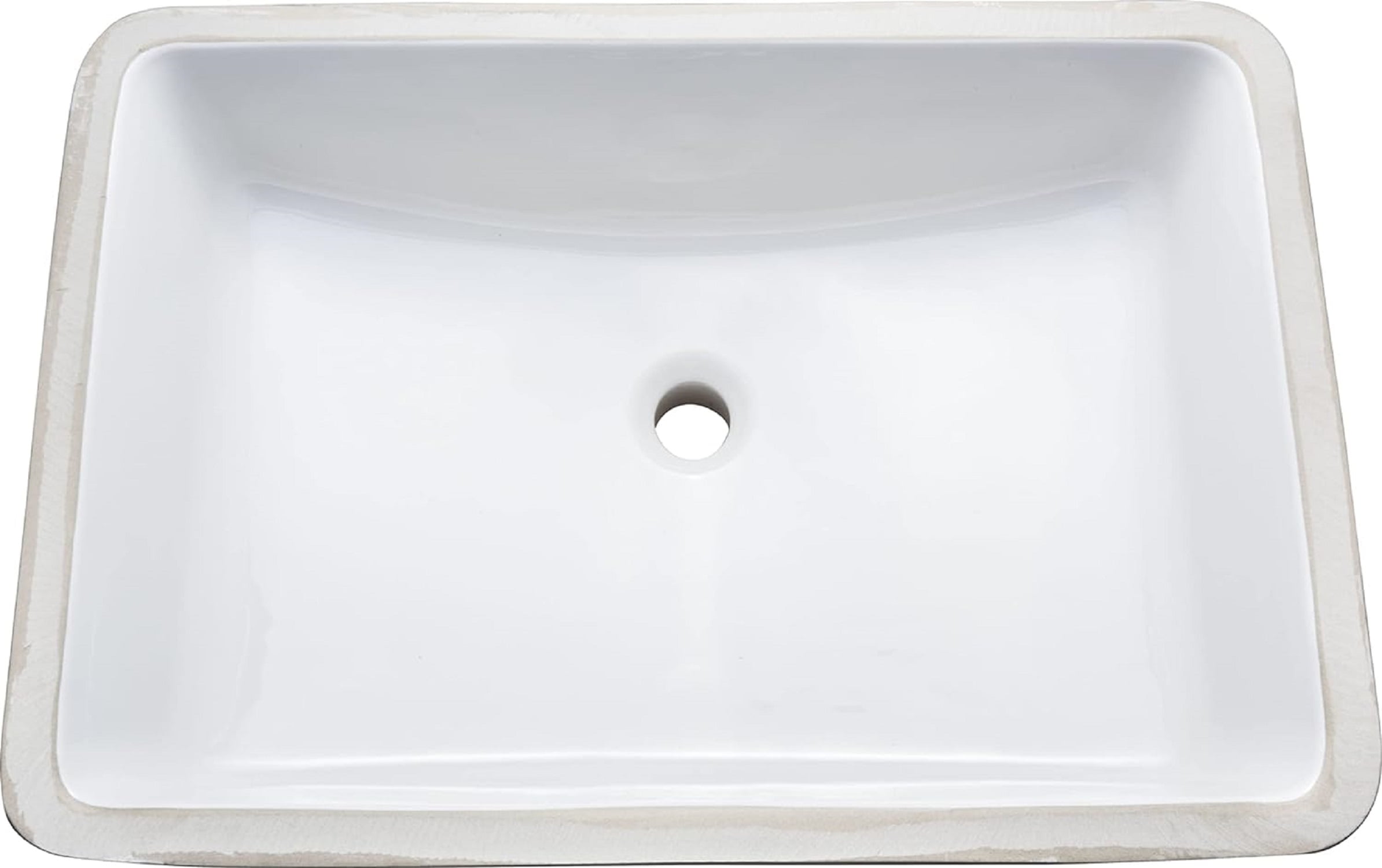Open Box ProFlo PF2114UA Rectangular Vitreous China Undermount Bathroom Sink with Overflow