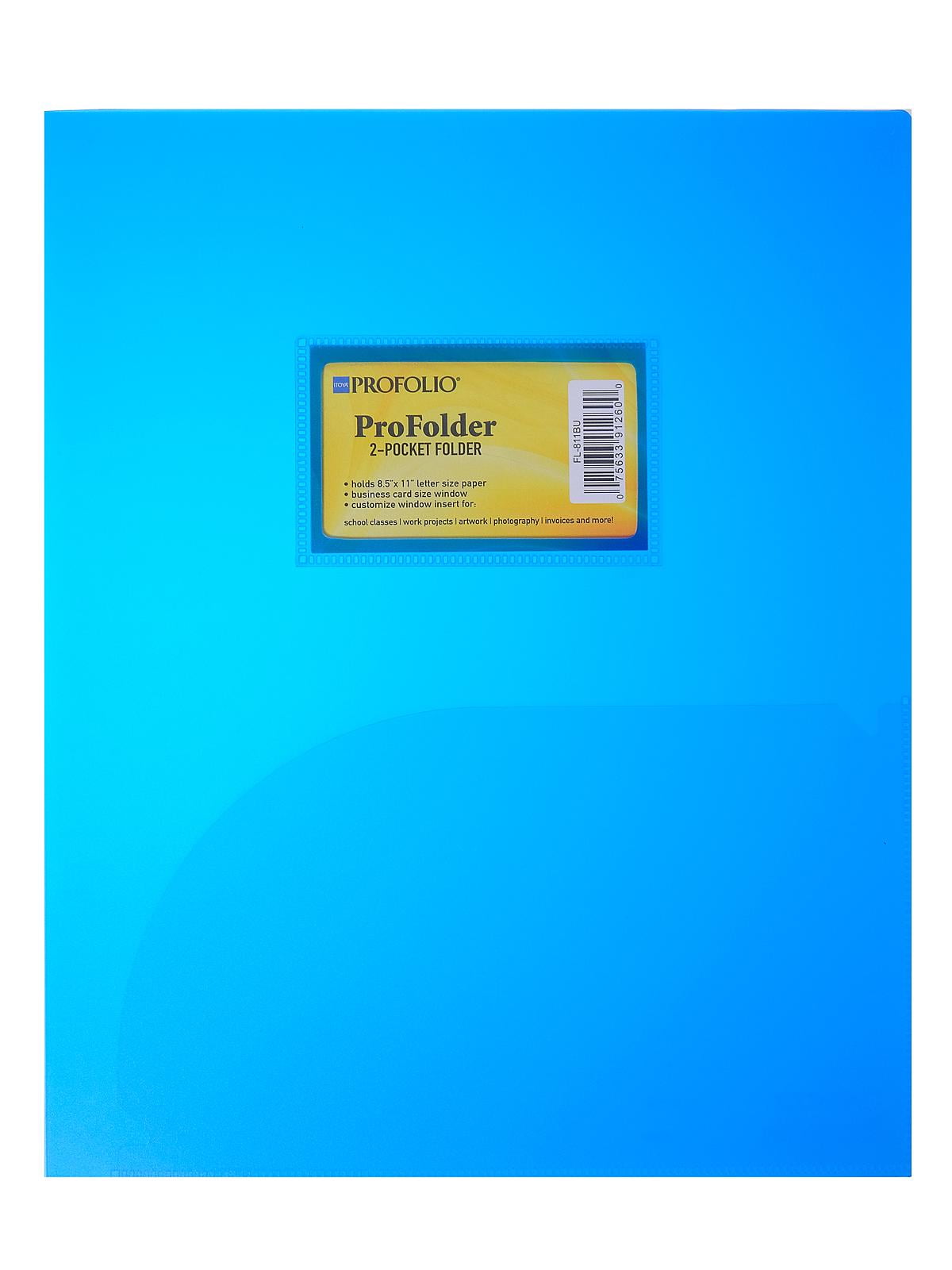 ProFolder 2-Pocket Folder 8 1/2 in. x 11 in., blue (pack of 12 ...
