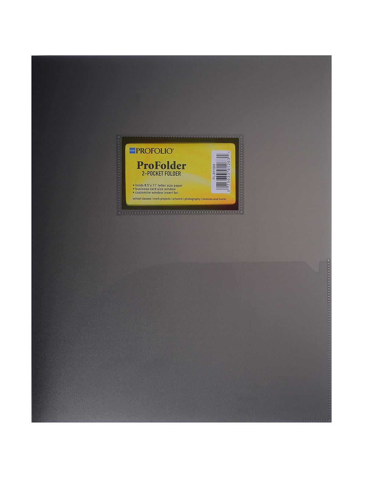 ProFolder 2-Pocket Folder 8 1/2 in. x 11 in., smoke (pack of 12 ...
