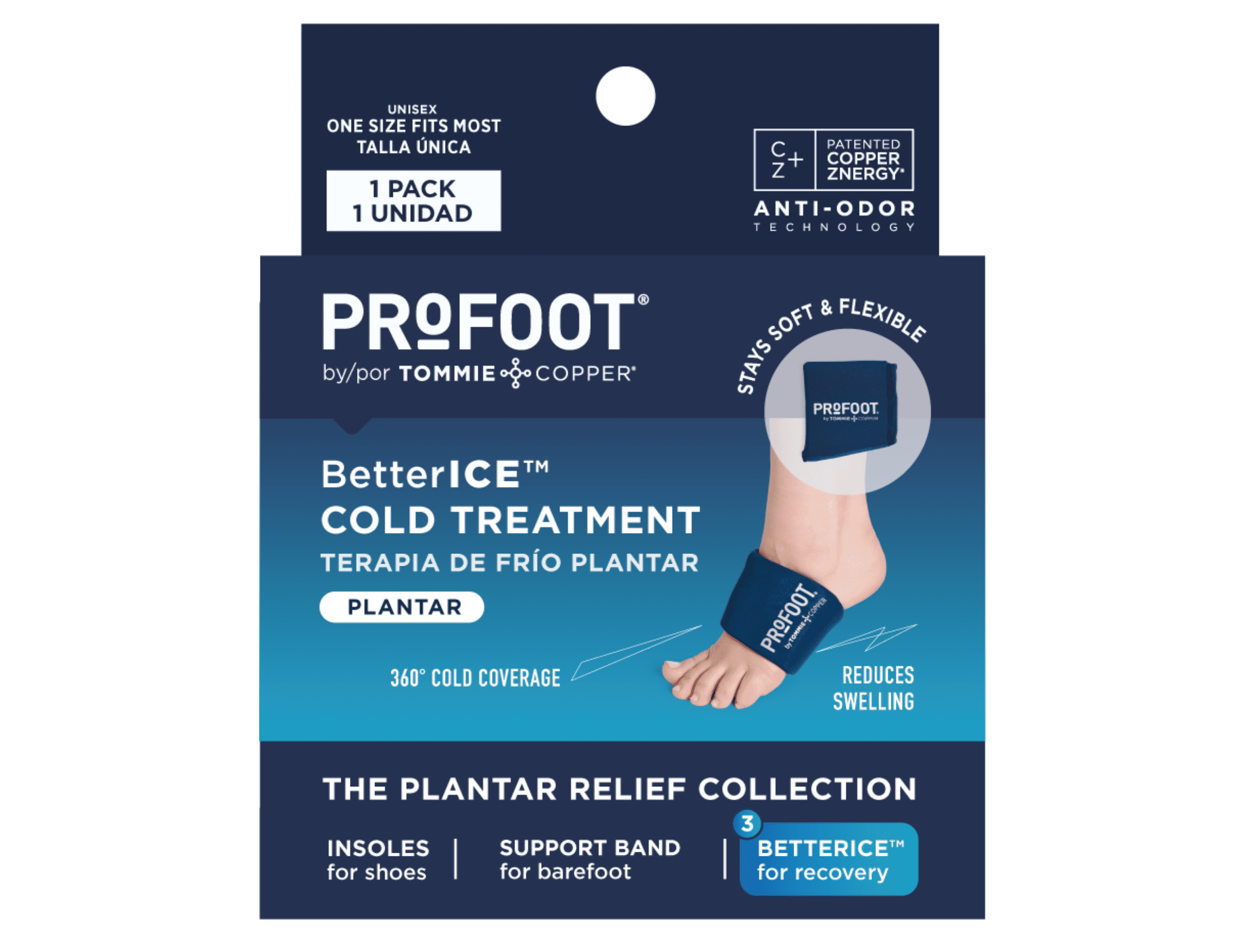 ProFoot Better Ice Planter Fasciitis Cold Therapy Pain Relief Sleeve L/XL
