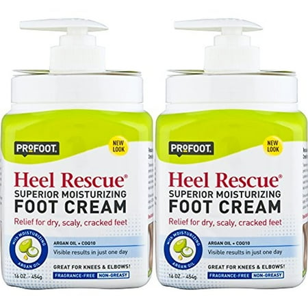 Profoot Heel Rescue Foot Cream 16 Ounce Bottle, 2 Pack, for Cracked, Calloused or Chapped Skin