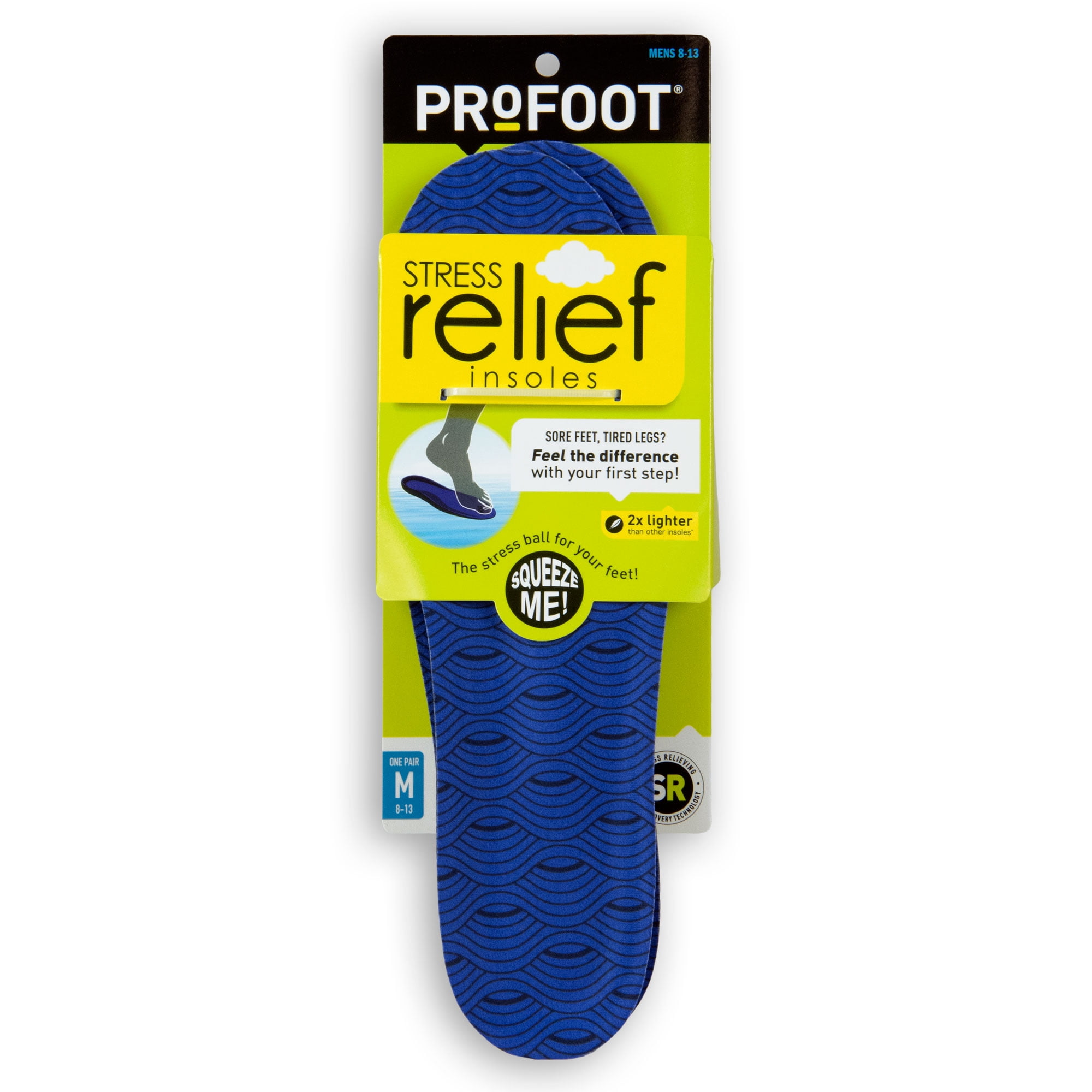 ProFoot Stress Relief Insole, Men 8-13, 1 Pair