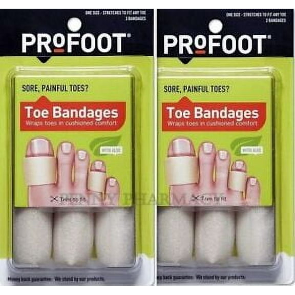 ProFoot Toe Bandages One Size 3 Each ( 2 boxes )