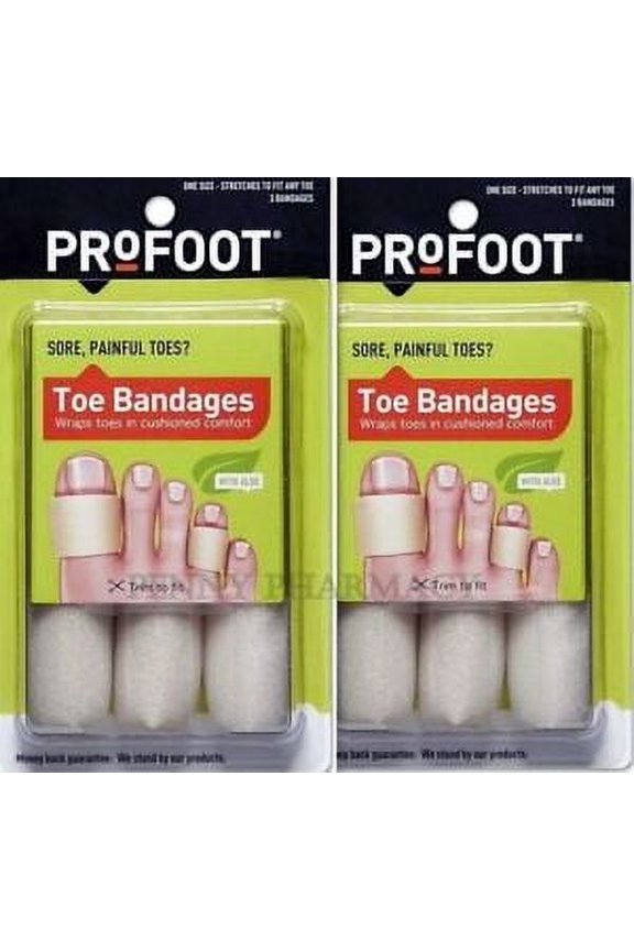 ProFoot Toe Bandages One Size 3 Each ( 2 boxes )