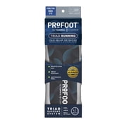 ProFoot Full Length Triad Running Orthotic Insole for Knee, Leg & Back Pain, Mens 8-13, 1 Pair
