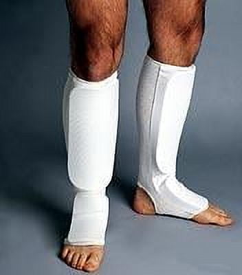 ProForce Deluxe Combination Cloth Shin/Instep Guard – White - Large ...