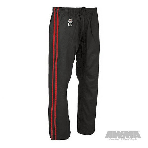 ProForce Gladiator Demo Karate Pants II - Black/Red - 00 4'4" - 4'5" (Child Size 10-12) 60-85 lbs