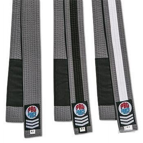 ProForce Kids Jiu Jitsu Belts - Grey/White - K1 80"