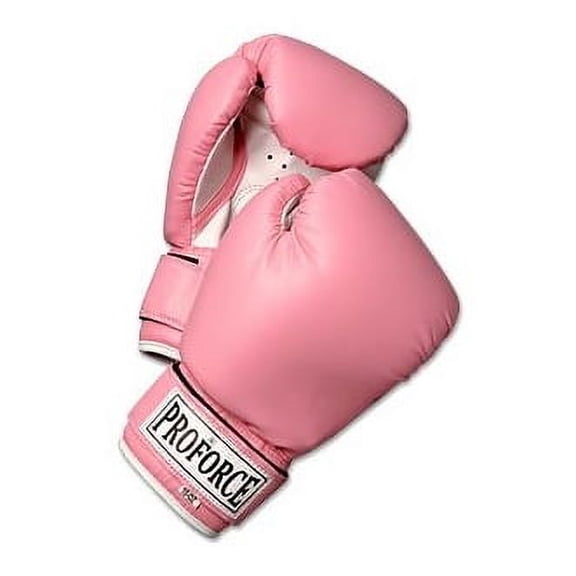 ProForce Leatherette Boxing Gloves  Pink w/White Palm - 12oz