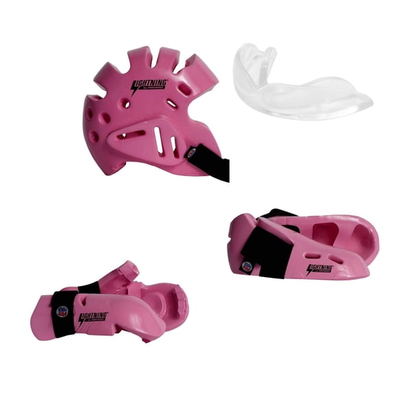 ProForce Lighting 5 Piece Sparring Gear Combo Set Pink