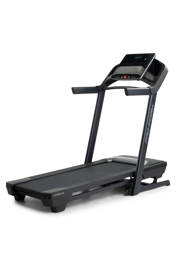 ProForm Carbon TL Foldable Treadmill with a 5" LCD Display & Device Shelf, 0-10 MPH, 10% Incline, ProShox™ Cushioning, SmartAdjust™, & Powered by iFIT