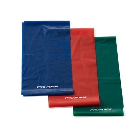ProForm Elastic Toning Exercise Band Kit - Includes Light, Medium and Heavy Resistance