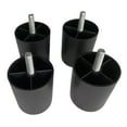 thumbnail image 1 of ProFurnitureParts 2.5" Inch Round Sofa Legs in Black Color, Sold as Set of 4, HDPE Plastic, 1 of 3
