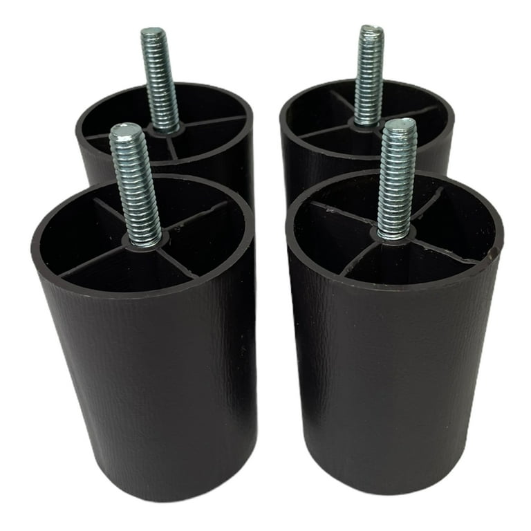 ProFurnitureParts 3 Brown Round HDPE Plastic Sofa Leg W Bolt Set of 4 Walmart