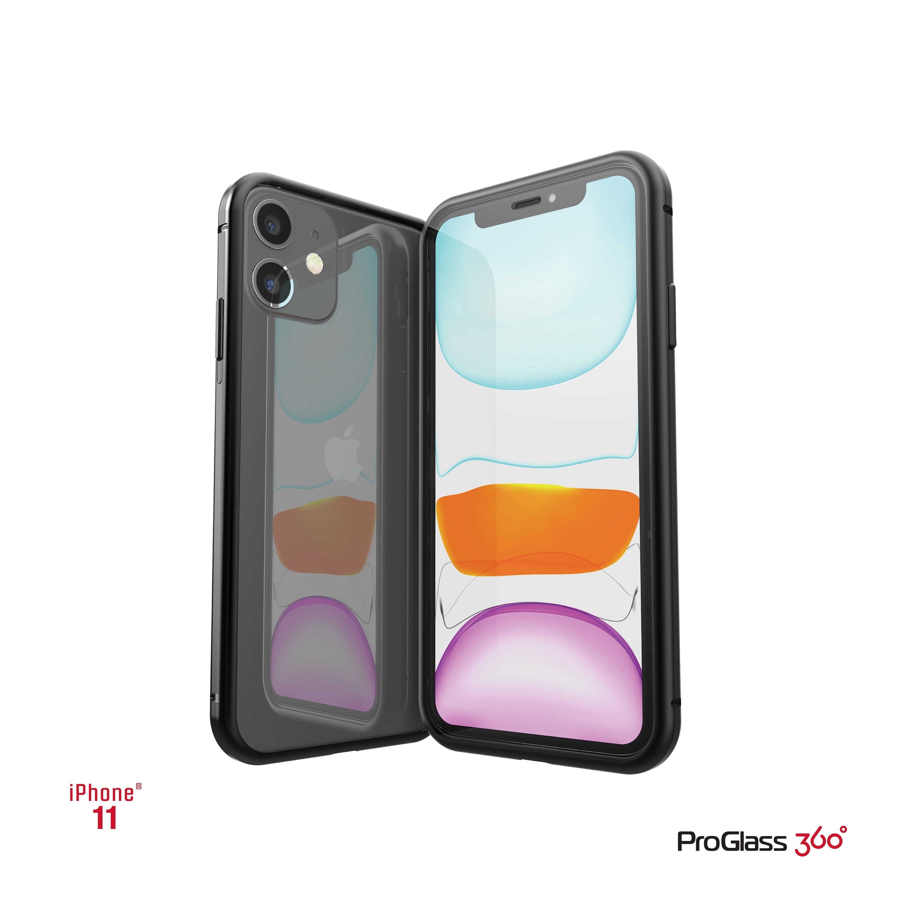ProGlass 360 – Full Body Shock-Absorbing Magnetic Phone Case with 360° Protection, Shatter & Smudge Resistant HD Glass Screen Protector, Sleek & Lightweight Design for iPhone 11