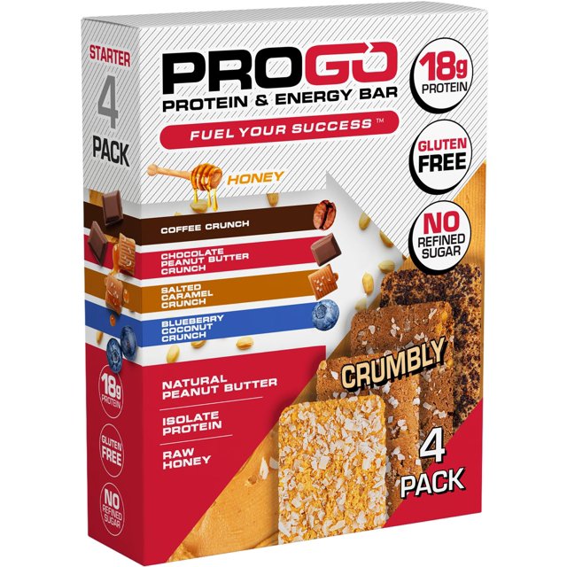 ProGo Crumble Protein Bars MMF7 Soft, Extra Crumbly Peanut Butter