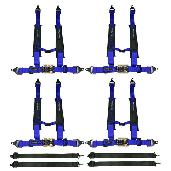 ProGuard Offroad 5-Point Safety Harness – Blue 2" Heavy-Duty Nylon Straps Universal Fit for UTV, ATV, SxS Compatible with Polaris, Can-Am, Kawasaki, Yamaha. Soft Shoulder Pads (4 PK)