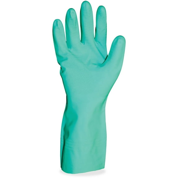 ProGuard, PGD8217M, Flock Lined 12" Green Nitrile Gloves, 12 / Dozen, Green
