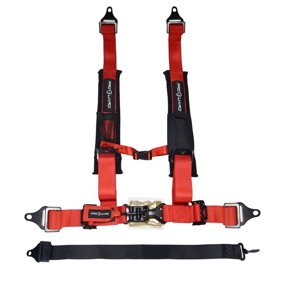 ProGuard Offroad Harness (Red) with 2" Nylon Straps & 5 Points of Contact - Compatible with All UTVs incl Polaris, Can-Am, Kawasaki, etc