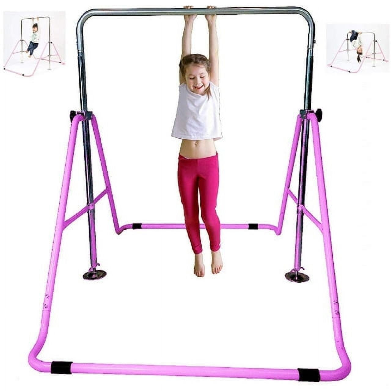 ProGymnastics Junior Kip Bar Pink Monkey Bar Climbing Tower for Kids