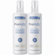 ProH2O2 Food Grade Hydrogen Peroxide 3%, First Aid and Natural Cleaner, Spray Bottle, 8 Fluid Ounces Pack of 2