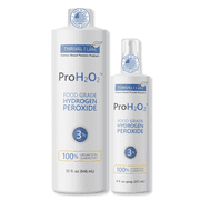 ProH2O2 Food Grade Hydrogen Peroxide 3%, Natural Cleaner by Thrival Labs, Combo - 8 Ounce Spray plus 32 Ounce Refill