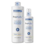 ProH2O2 Food Grade Hydrogen Peroxide 3%, Natural Cleaner by Thrival Labs, Combo - 8 Ounce Spray plus 32 Ounce Refill