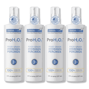 ProH2O2 Food Grade Hydrogen Peroxide 3%, Natural Cleaner by Thrival Labs, Family Pack,8 Fluid Ounce Spray Bottles - 4 Pack