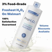 ProH2O2 Food Grade Hydrogen Peroxide 3%, Natural Cleaner by Thrival Labs, Refill, 32 Fluid Ounces