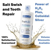 ProH2O2 Natural Mouthwash, Salt Swish, Tooth Repair by Thrival Labs, Press Top Dispensing, 16 Fluid Ounces