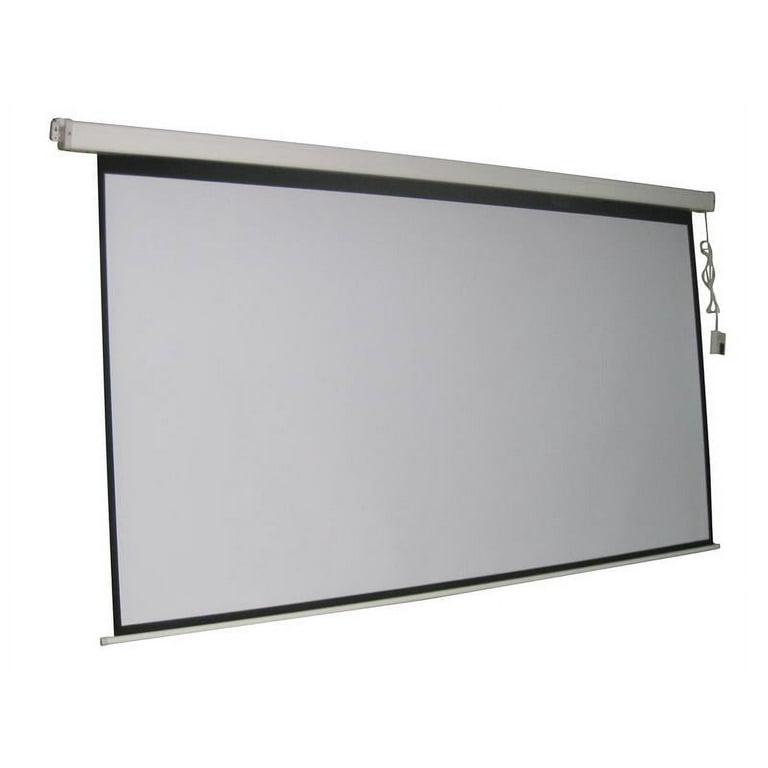 ProHT 84 in. Electric Projection Screen with White Frame ProHT 84 in. Electric Projection Screen with White Frame