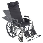 ProHeal 22  Reclining Bariatric Wheelchair with Elevating Legrests, Headrest Support, Removable Full Arms, 500LB Capacity