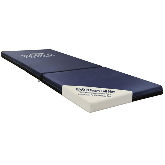 ProHeal 4 Foam Floor Fall Mat for Elderly - Thick Bi-Fold Fall Prevention, High-Density, Impact-Resistant - 24 x 68