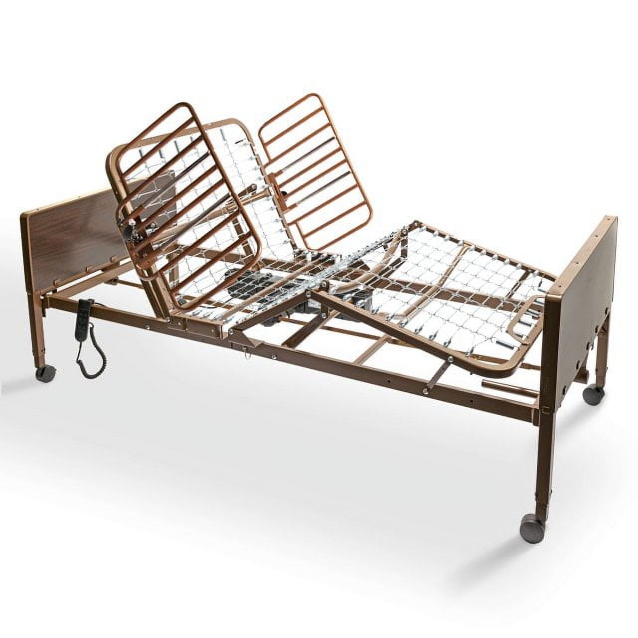 Full Electric Adjustable Height Homecare Hospital Bed with Half Rails