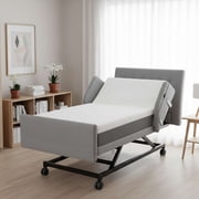 ProHeal Full Electric Hospital Bed, Home Style, Memory Foam Mattress, Fully Adjustable | Full Medical Bed Package For Home Use - Twin Size