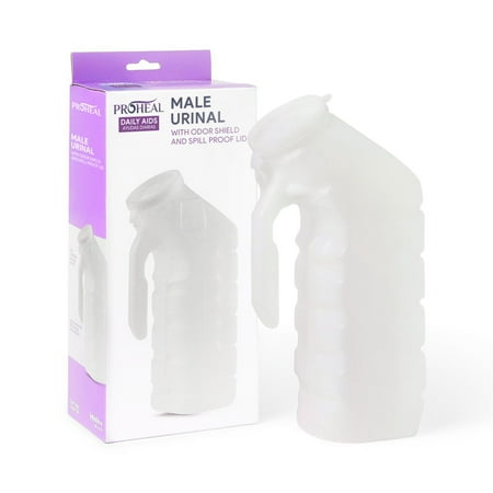 ProHeal Portable Male Urinals, Spill Proof Travel Pee Bottles, 32oz (6 Pack)