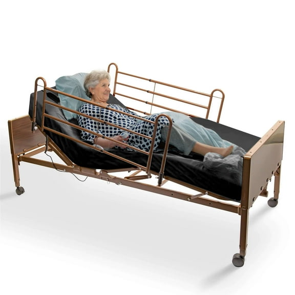 ProHeal Premium Extra Safe Full Electric Hospital Bed For Home Use With Mattress and Full Rails - Medical Bed for Long Term Care - Fully Adjustable