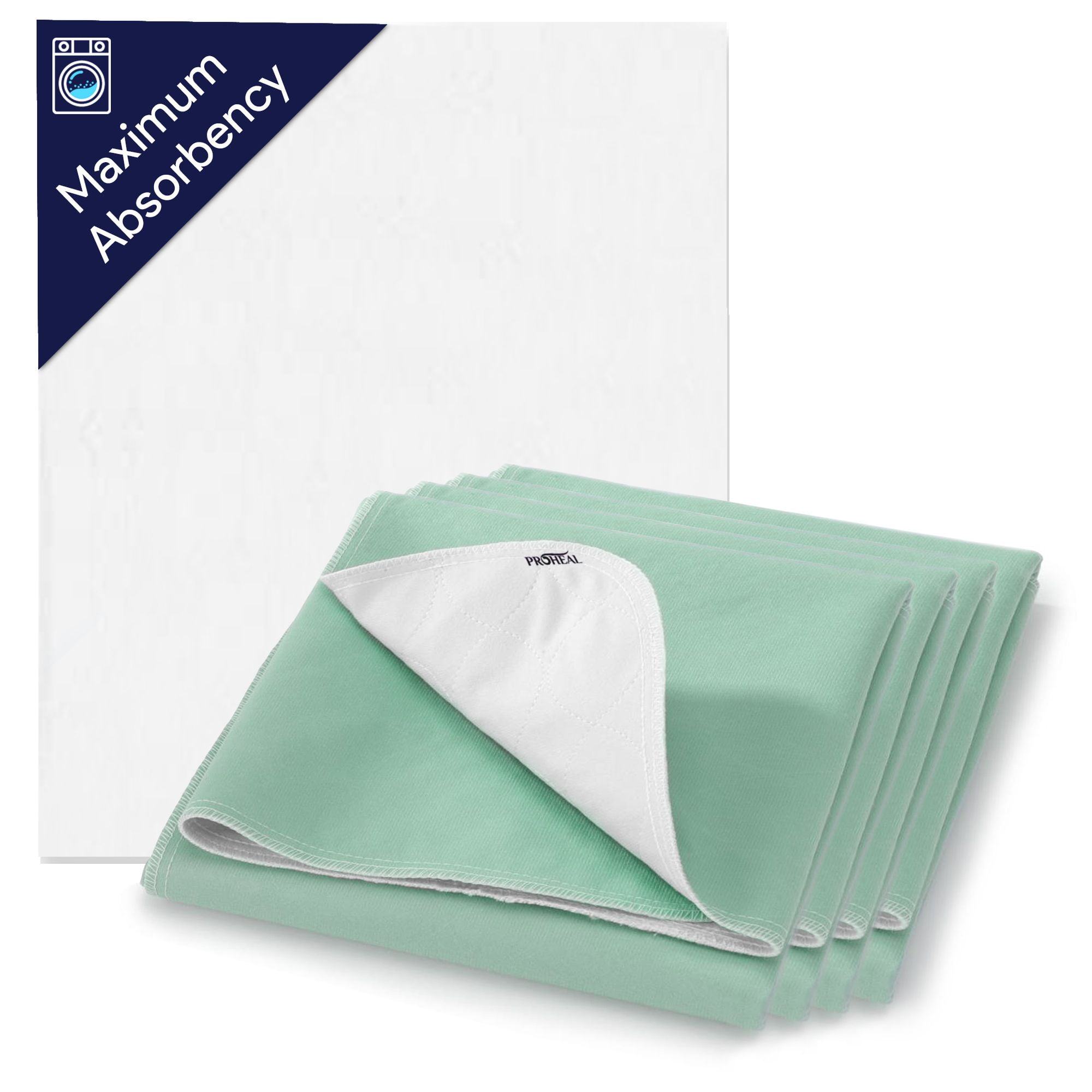 ProHeal Reusable Underpads Heavy Duty Absorbent Bed Pads, Rayon and