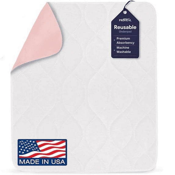 ProHeal Reusable Underpads - Moderate Absorbent, Washable Chuck Bed Pads - Waterproof Pee Pads - 18" x 24"
