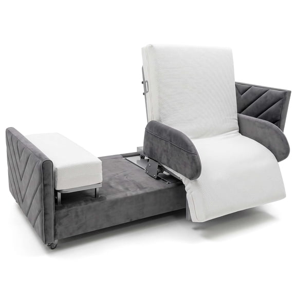 ProHeal Rotating Hospital Bed, Full Electric Sit To Stand Lift and Medical Bed, Memory Foam Mattress – Sheets Included | Converts From Bed to Recliner - Heated Massage Chair
