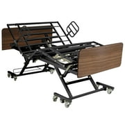 ProHeal Ultra Low Bariatric Full Electric Hospital Bed for Home Use, Expandable, Qbars, 9-21" Adjustable Height, 750 lbs Capacity