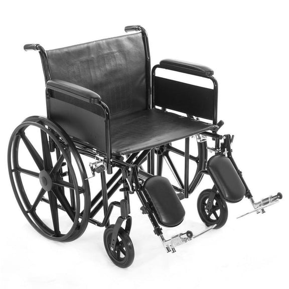 ProHeal Ultra Wide Bariatric Wheelchair, 30" Wide Seat, 700lb Cap, Desk-Length Removable Arms, Elevating Leg Rests