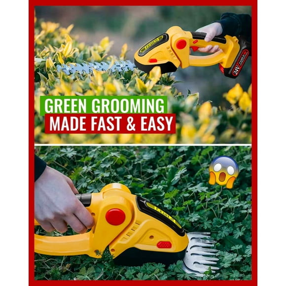 ProHedge - 2 In 1 Cordless Electric Hedge Garden Trimmer