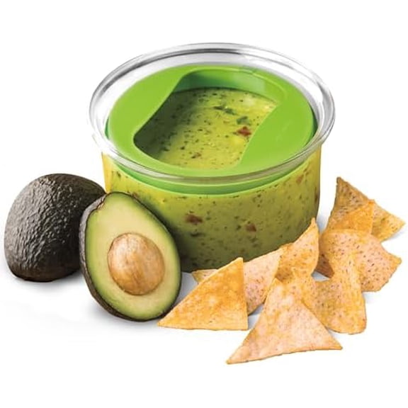 ProKeeper Fresh Guacamole Plastic Kitchen Storage Container with Airtight Lid (Green), for Guacamole and Food Storage