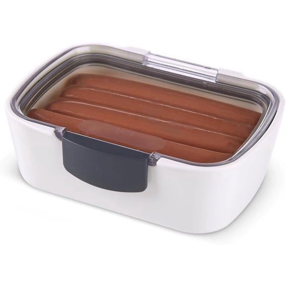 ProKeeper Split Deli Food Storage Container, Airtight Silicone Seal with Dry Erase Lid, Divided for Meats & Cheeses, Keeps Fresh Longer, 11.75" Long, BPA-Free