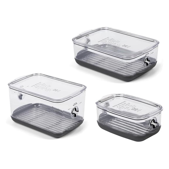 ProKeeper Stackable Produce ProKeeper Storage Container with Stay- Vent System (PKS-3PC-Produce+)