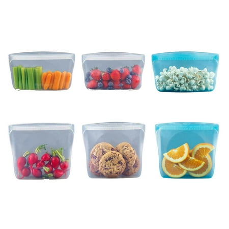 ProKeeper White Silicone Reusable Silicone Bag Set (6 Pcs)