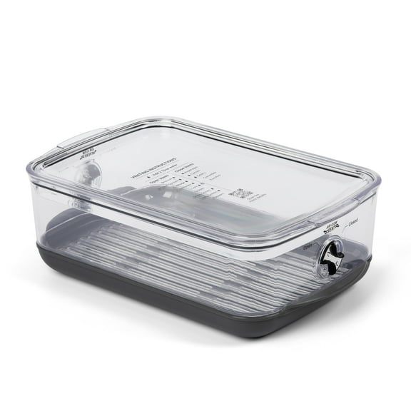 ProKeeper+ by Progressive Stackable Produce ProKeeper Storage Container with Stay-Fresh Vent System (PKS-907 (3 qt Medium Produce))
