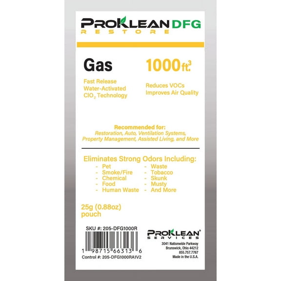 ProKlean Restore DFG (Deodorizing Fast Gas) - PACK OF 2